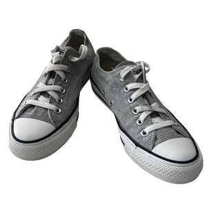 Converse Chuck Taylor All Star Low Top Sneakers Gray Canvas Women's Size 8